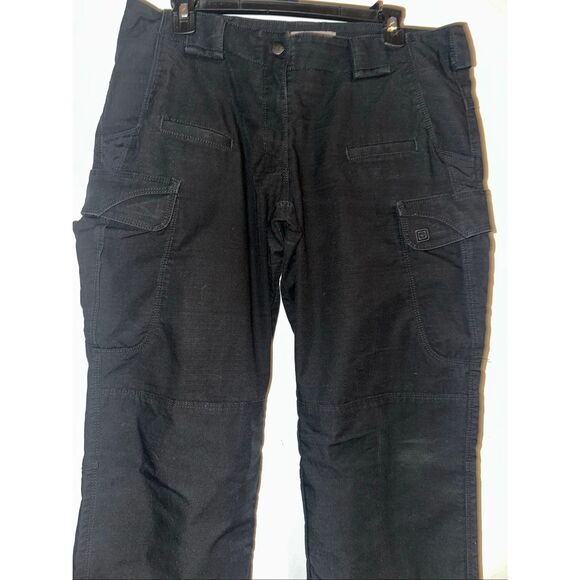 5.11 Tactical Women Black Pants Ripstop Cargo Military EMS Canvas Size 12 - Picture 3 of 9